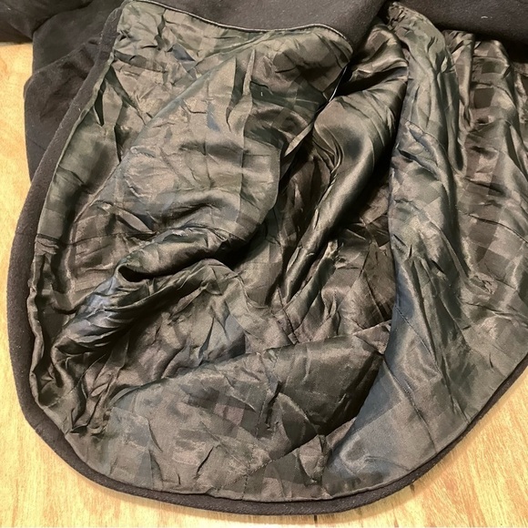 Burberry London Wool Cashmere Double Breasted Trench Coat Black Womens Size 2 - Picture 15 of 16